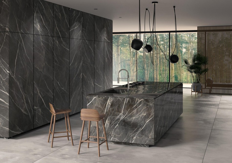 Calacatta Black - Laminam